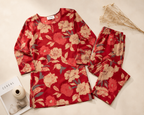 Crimson Bloom Floral Co-Ord Set