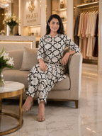 Pure Cotton Geometric Printed Kurta Pant Set