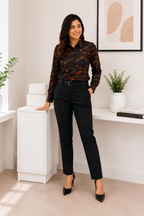 Women's Office Wear Formal Printed Shirt